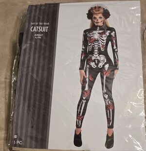 Day of the Dead Or Halloween Squeleton  Costume Adult Or Teenager Size L